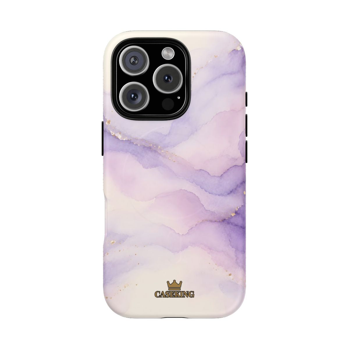 Lavender MagSafe-compatible tough case on iPhone 16 Pro, matte finish