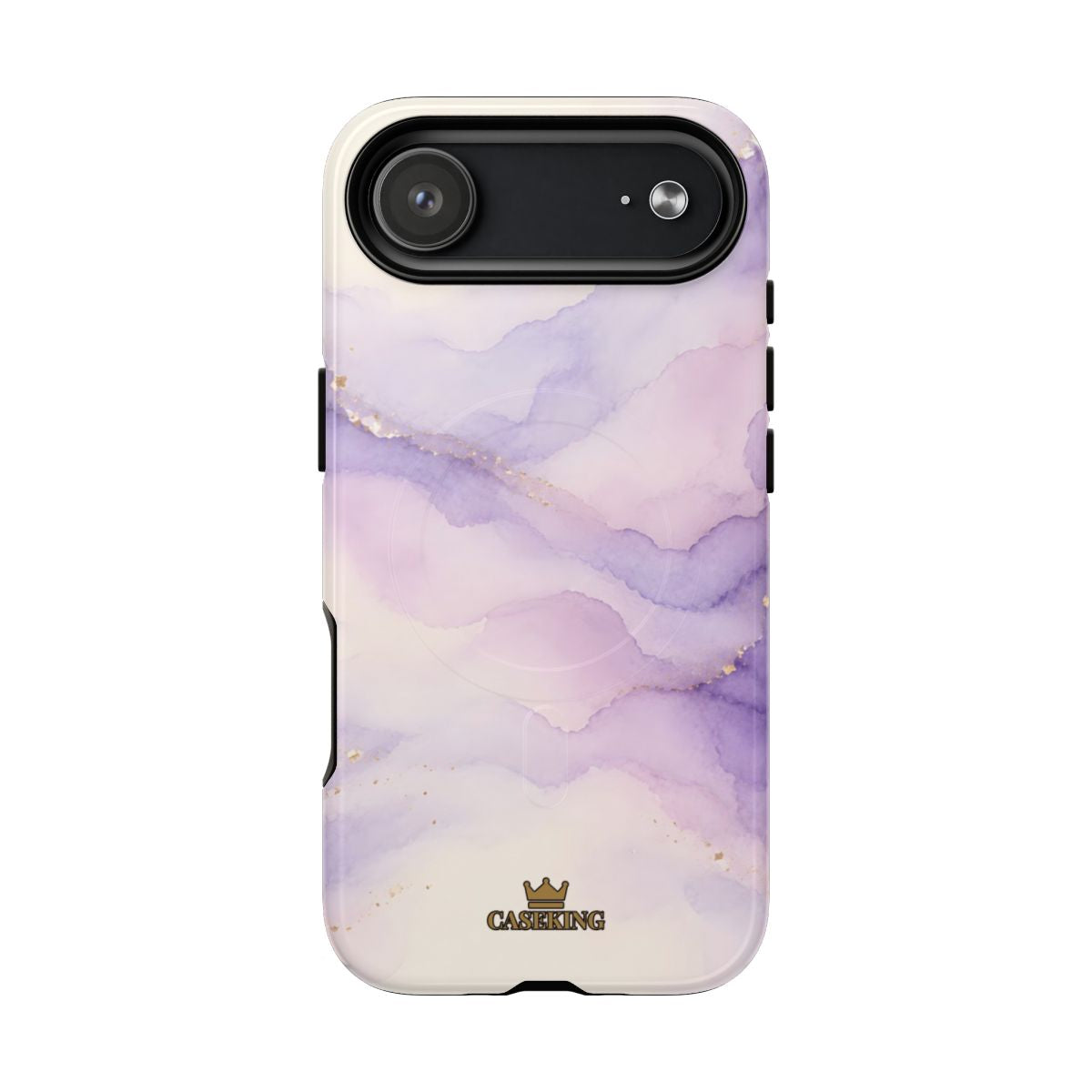 Lavender MagSafe-compatible tough case on iPhone 17 Air, glossy finish
