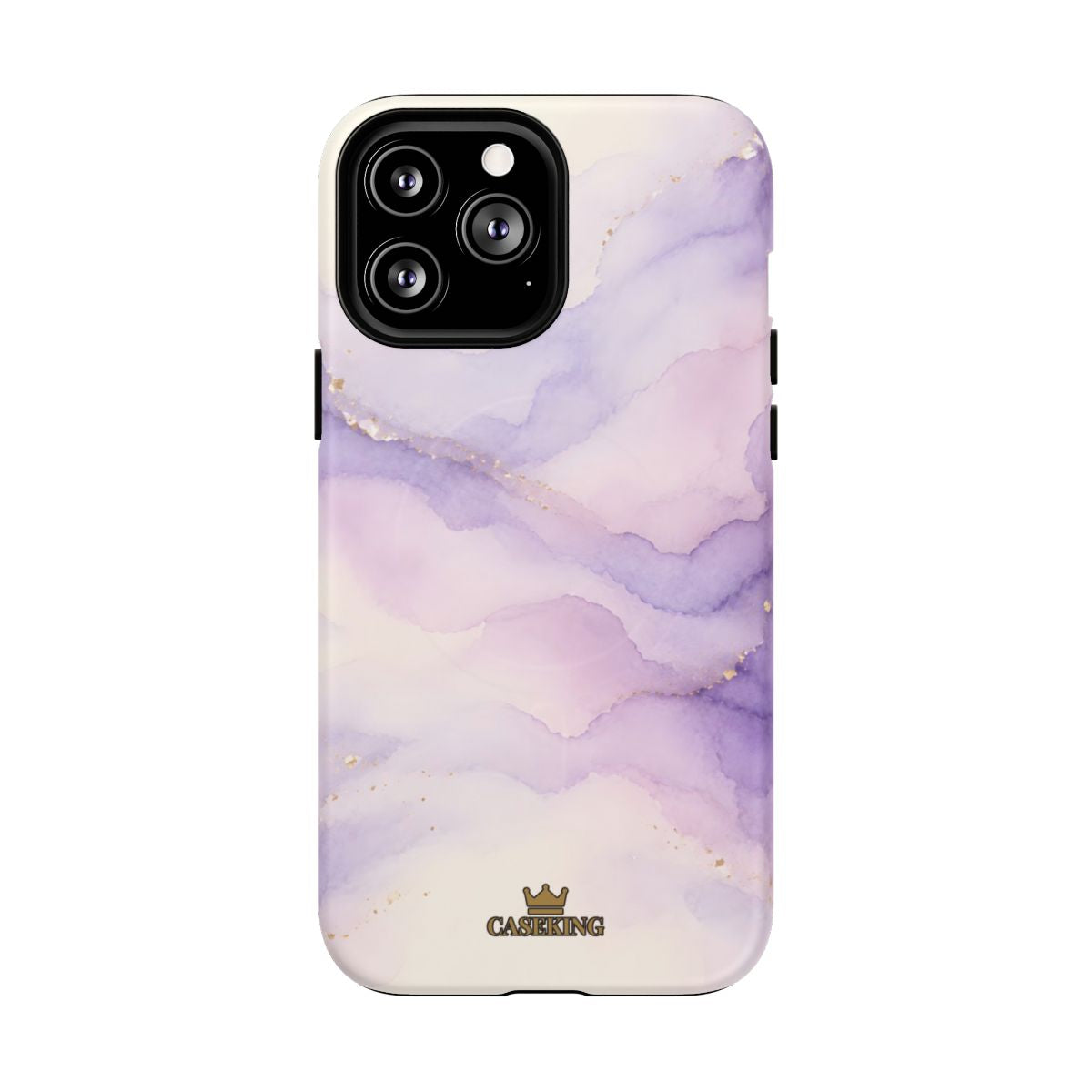 Lavender MagSafe-compatible tough case on iPhone 13 Pro Max, matte finish
