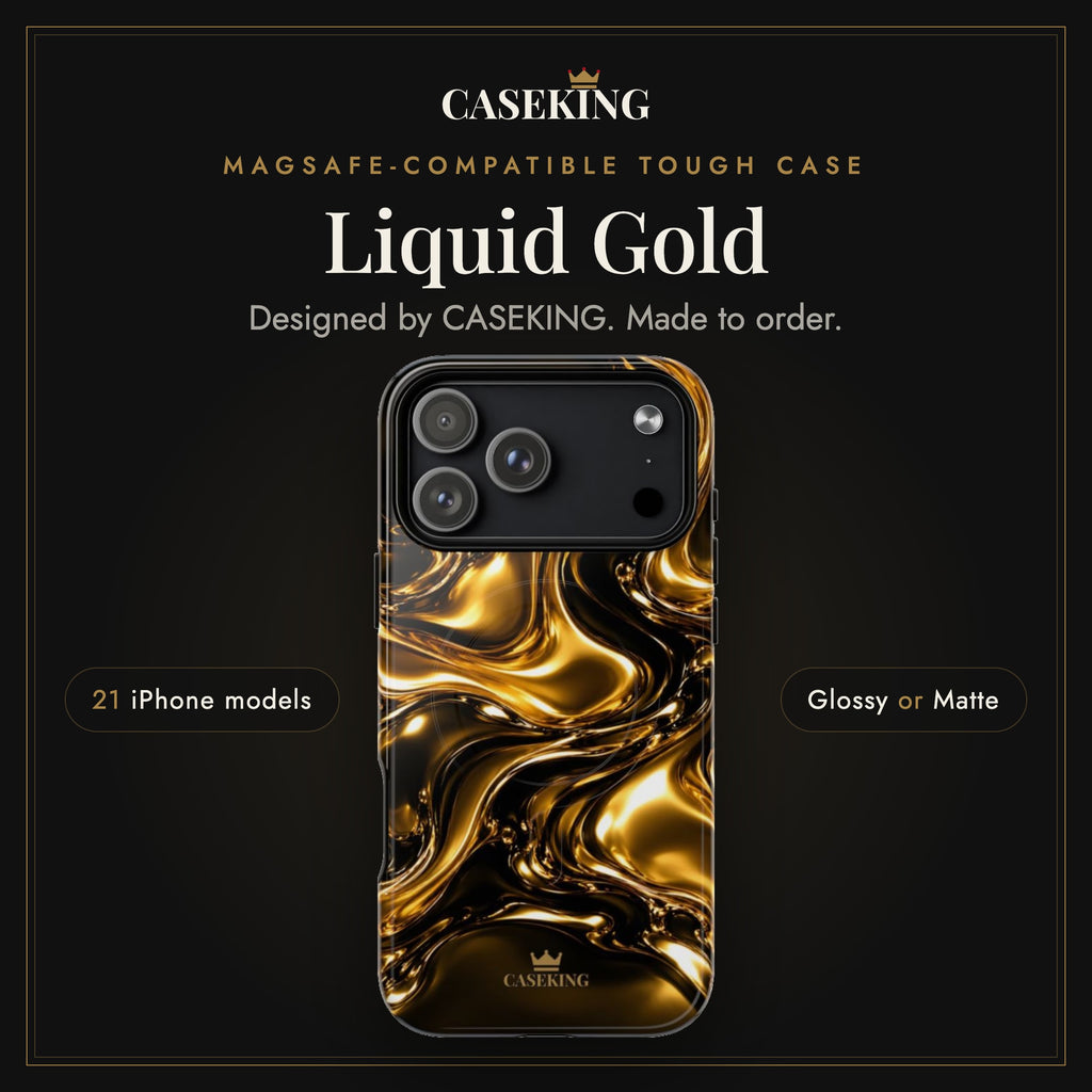Liquid Gold MagSafe-compatible tough case infographic 1: Hero