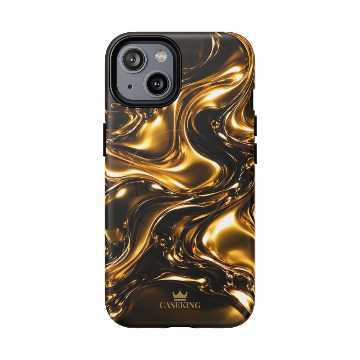 Liquid Gold MagSafe-compatible tough case on iPhone 14, matte finish