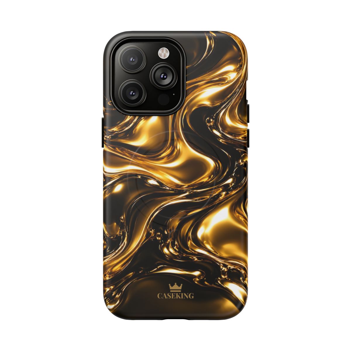 Liquid Gold MagSafe-compatible tough case on iPhone 14 Pro Max, matte finish