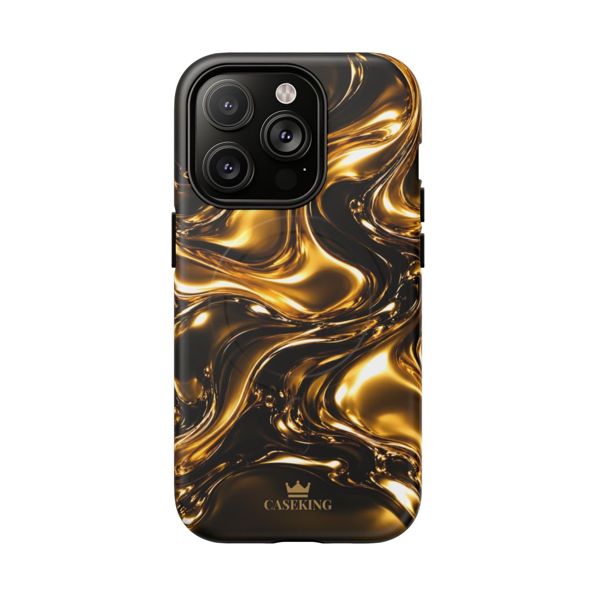 Liquid Gold MagSafe-compatible tough case on iPhone 14 Pro, matte finish