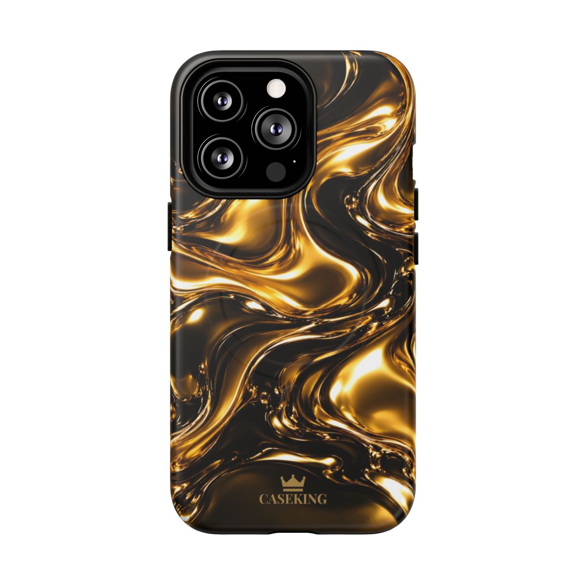 Liquid Gold MagSafe-compatible tough case on iPhone 13 Pro, matte finish