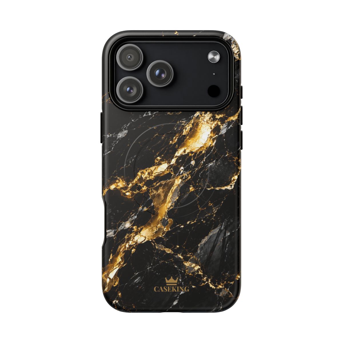 Midnight Black MagSafe-compatible tough case on iPhone 18 Pro Max, matte finish