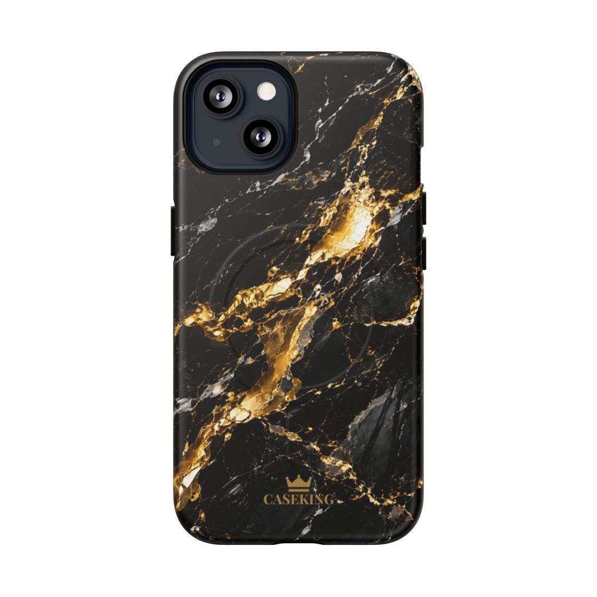 Midnight Black MagSafe-compatible tough case on iPhone 13, matte finish