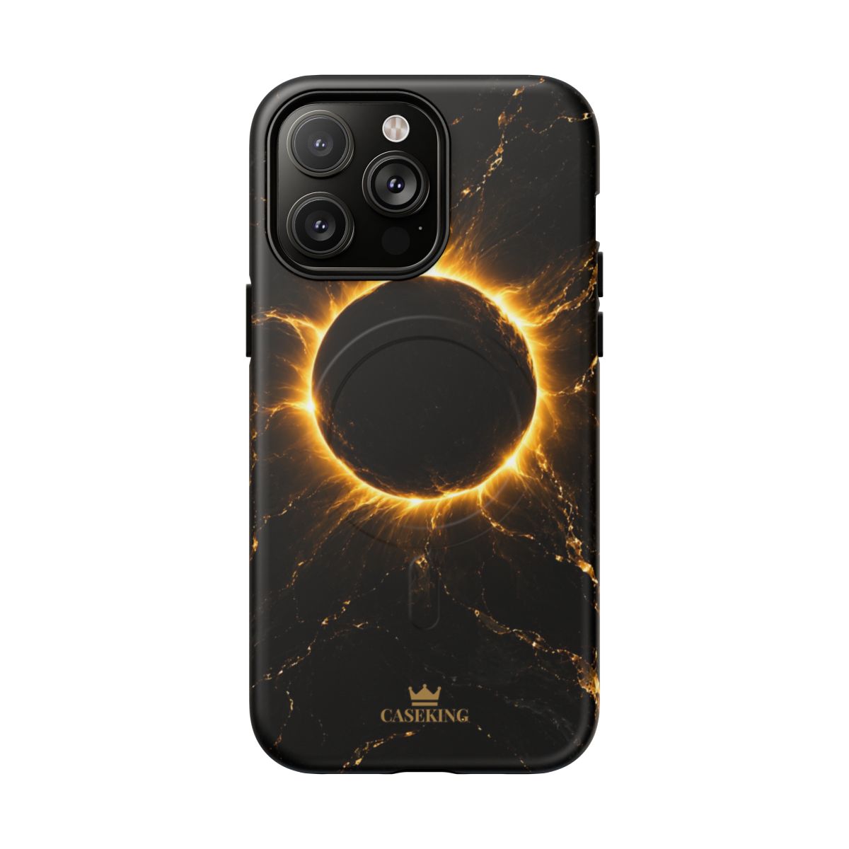 Midnight Eclipse MagSafe-compatible tough case on iPhone 14 Pro Max, matte finish