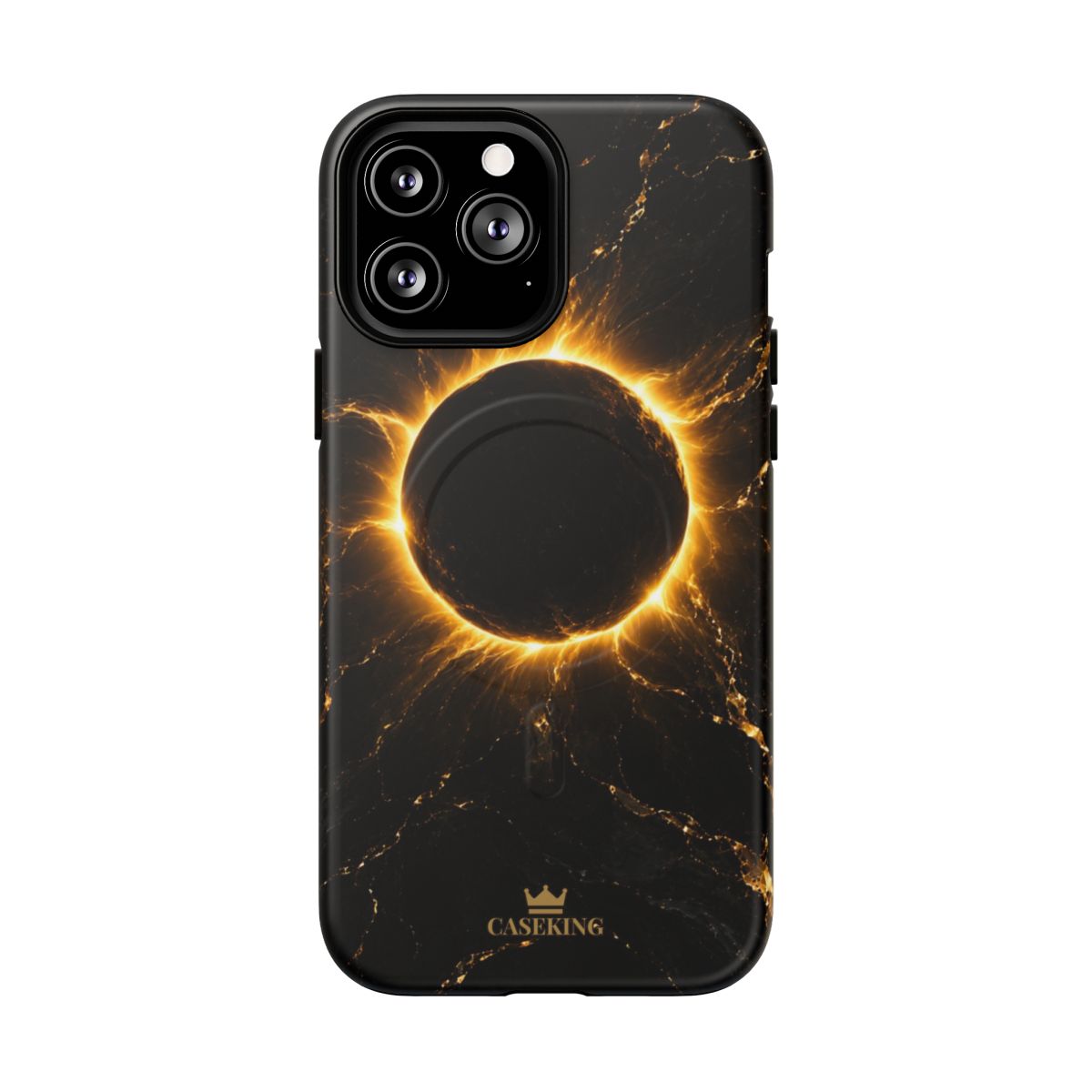 Midnight Eclipse MagSafe-compatible tough case on iPhone 13 Pro Max, matte finish