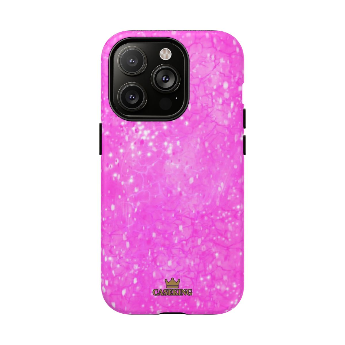 Pink Diamond MagSafe-compatible tough case on iPhone 14 Pro, matte finish