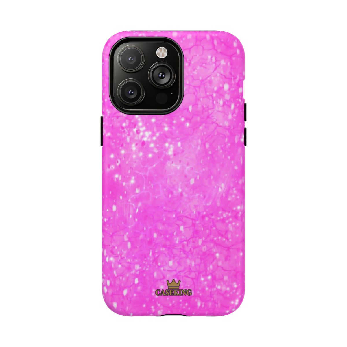 Pink Diamond MagSafe-compatible tough case on iPhone 14 Pro Max, matte finish