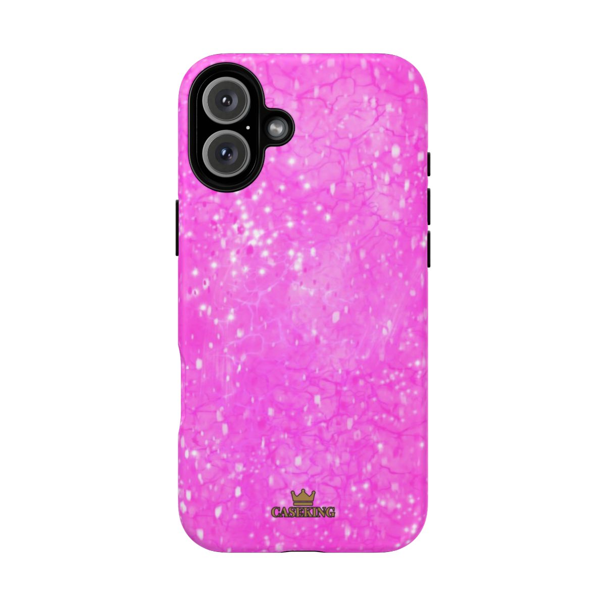 Pink Diamond MagSafe-compatible tough case on iPhone 16 Plus, matte finish