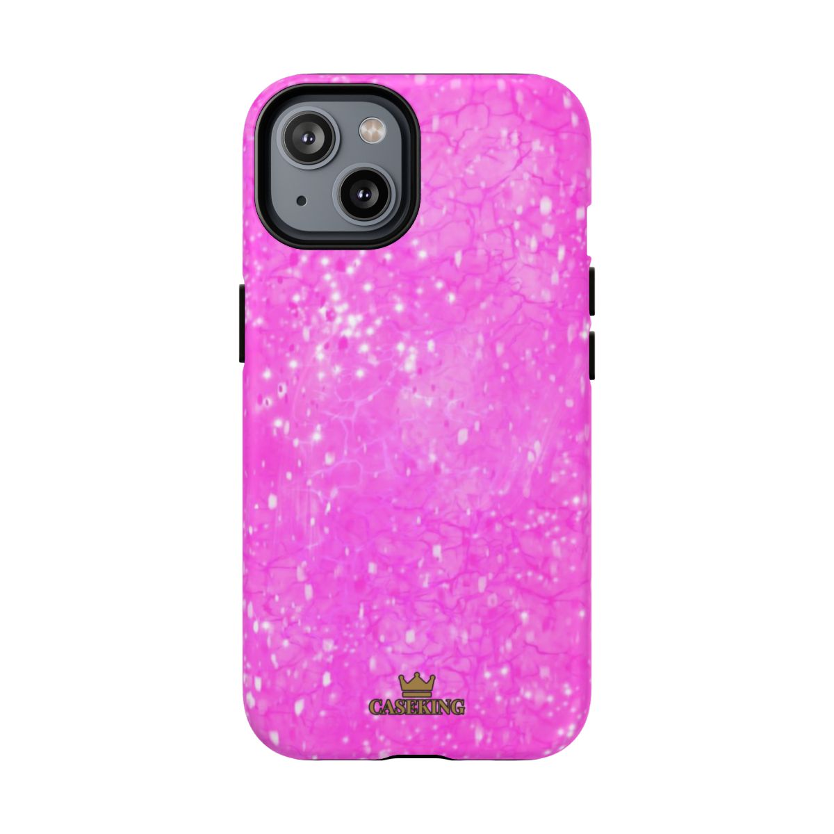 Pink Diamond MagSafe-compatible tough case on iPhone 14, matte finish