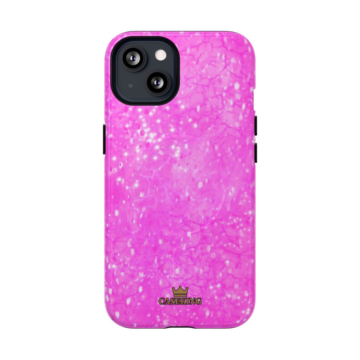 Pink Diamond MagSafe-compatible tough case on iPhone 13, glossy finish