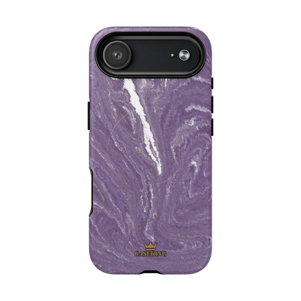 Purple Marble MagSafe-compatible tough case on iPhone 17 Air, matte finish