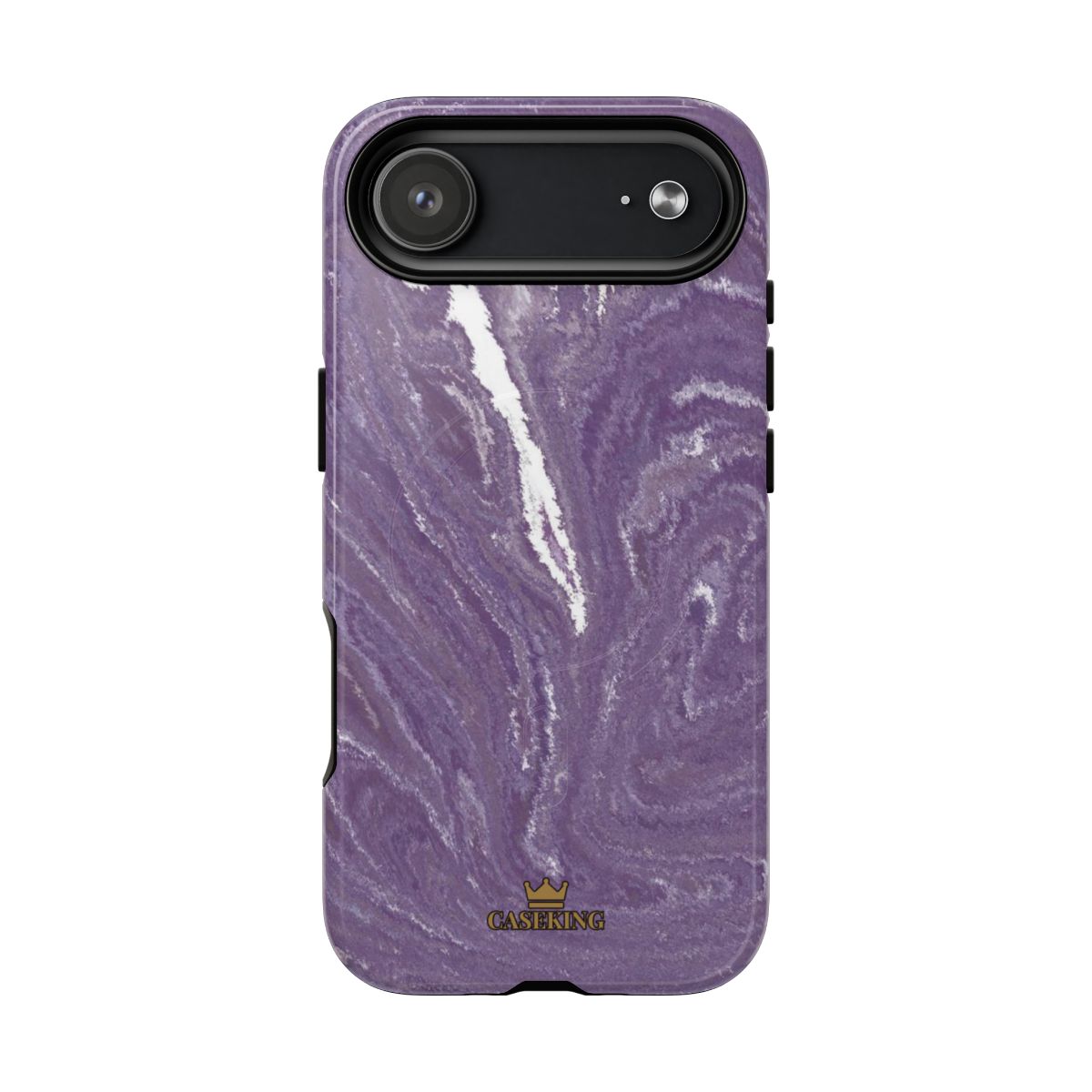 Purple Marble MagSafe-compatible tough case on iPhone 17 Air, glossy finish