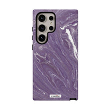 Load image into Gallery viewer, Purple Marble tough case on Galaxy S24 Ultra, glossy finish
