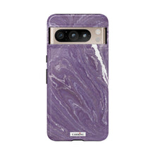 Load image into Gallery viewer, Purple Marble tough case on Pixel 8 Pro, glossy finish
