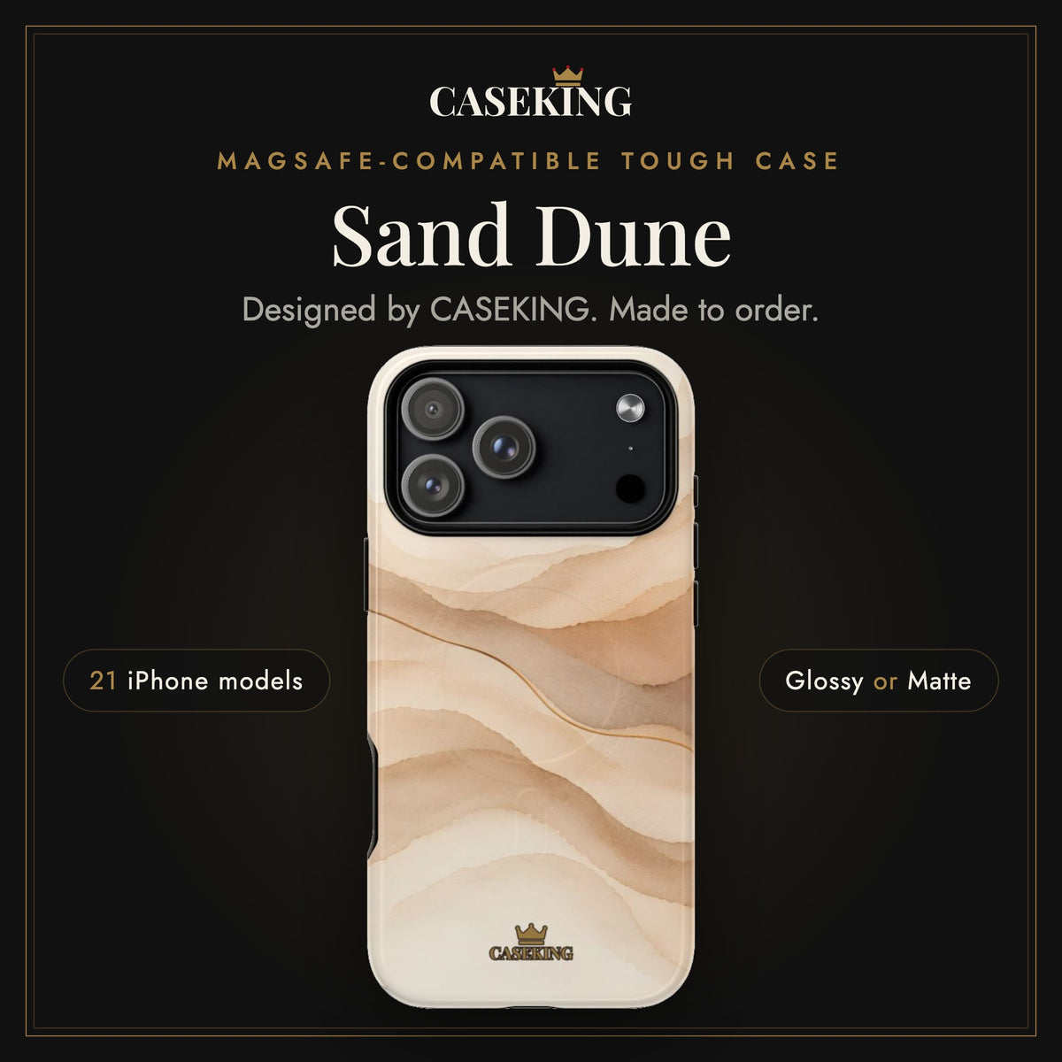Sand Dune MagSafe-compatible tough case infographic 1: Hero