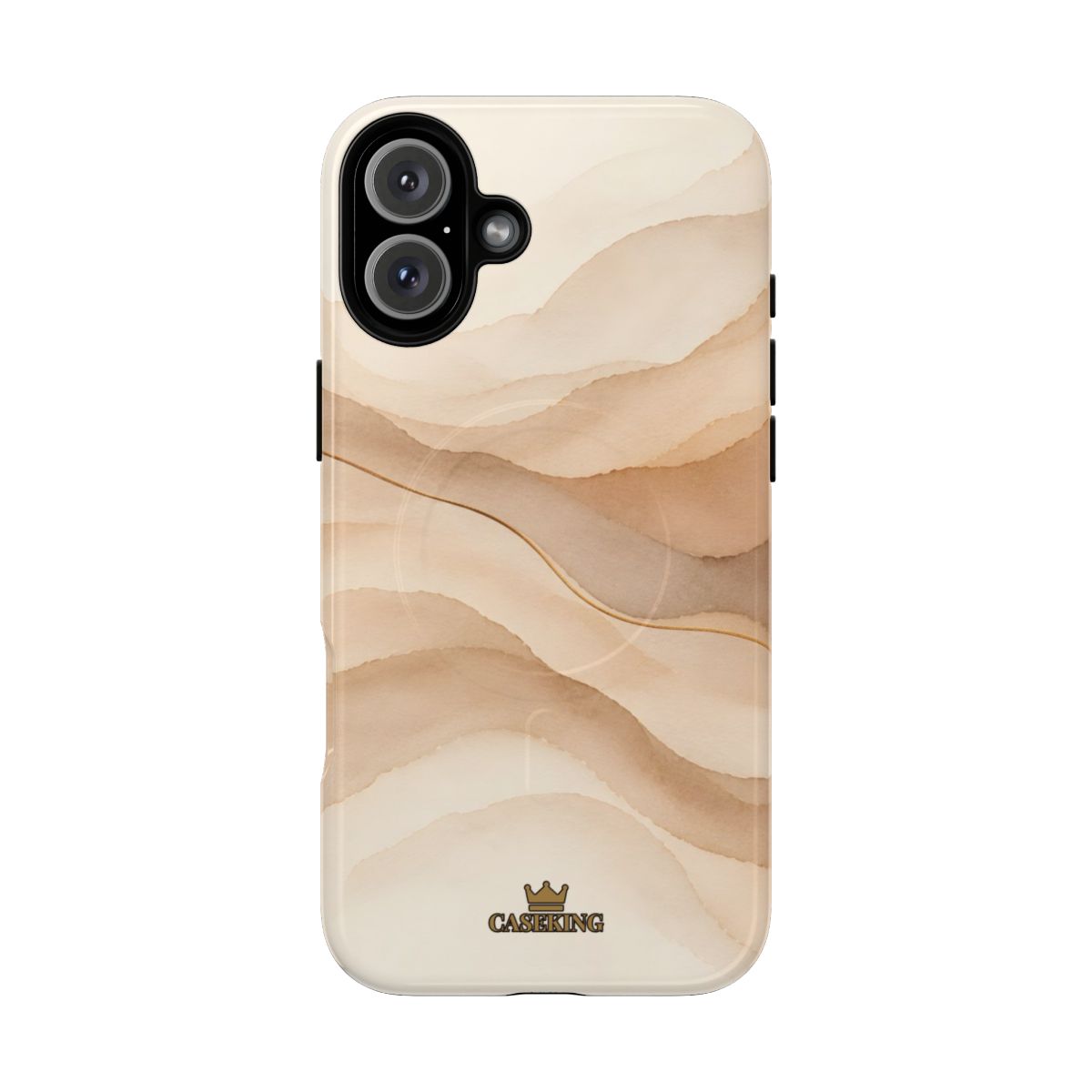 Sand Dune MagSafe-compatible tough case on iPhone 16 Plus, glossy finish