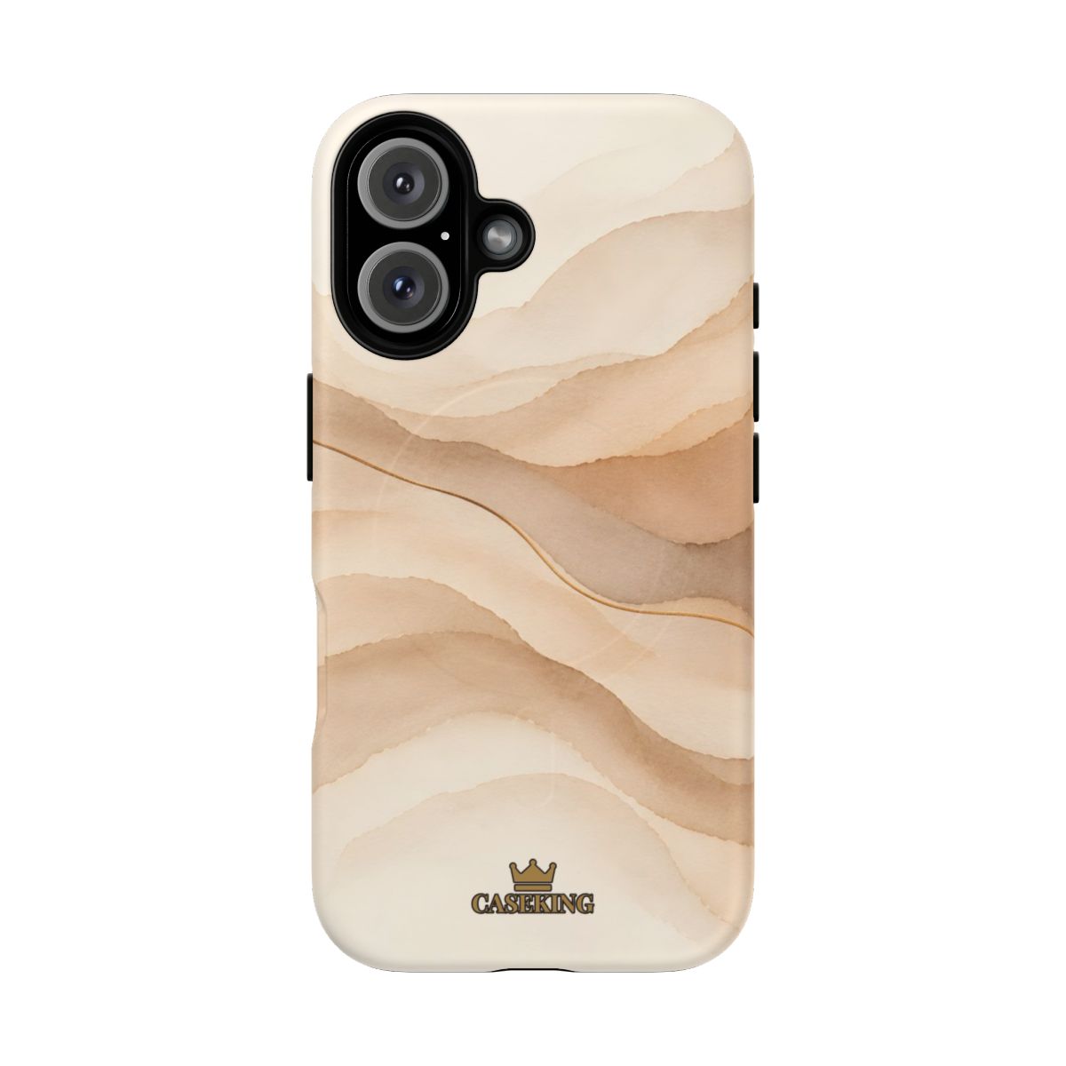 Sand Dune MagSafe-compatible tough case on iPhone 16, matte finish