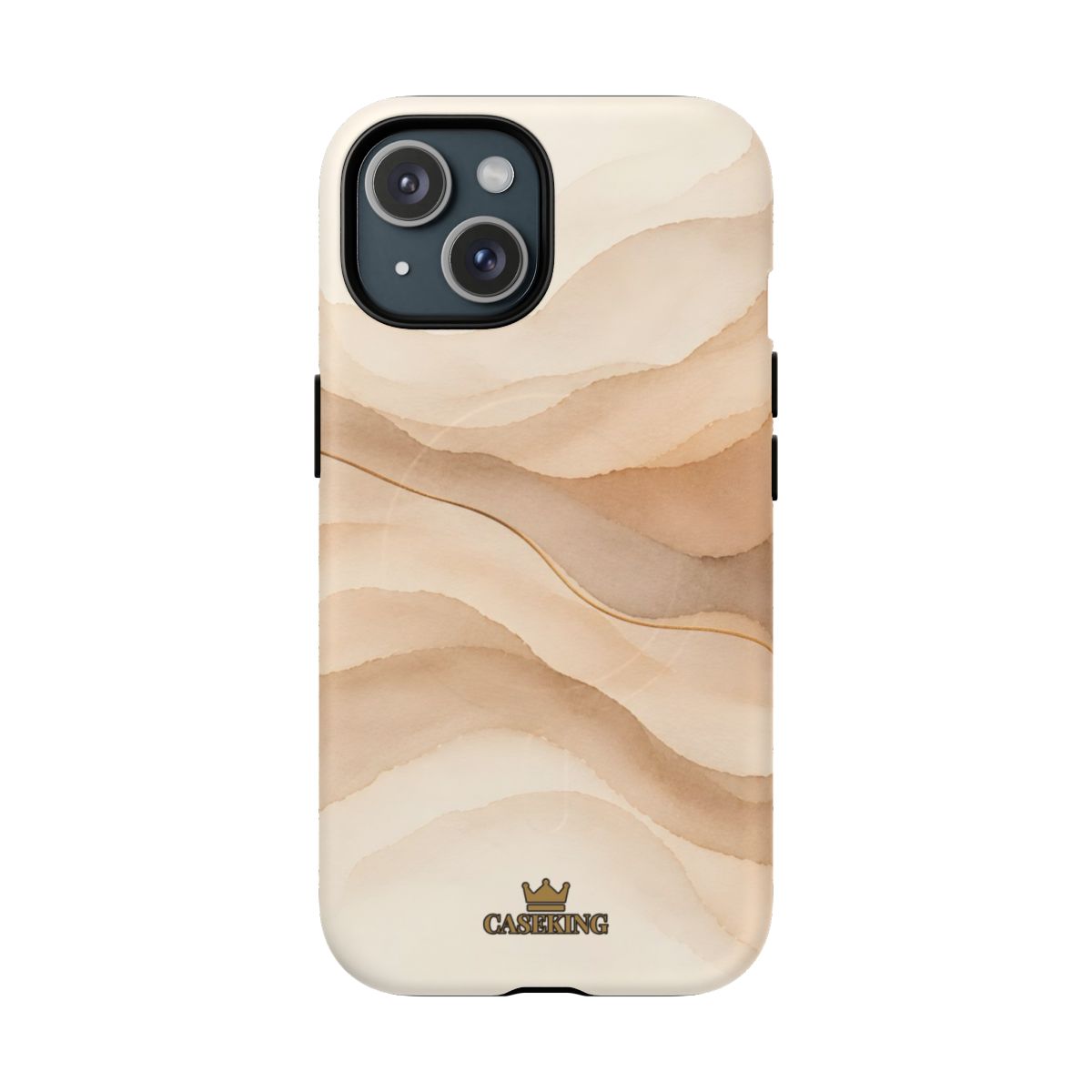 Sand Dune MagSafe-compatible tough case on iPhone 15, matte finish