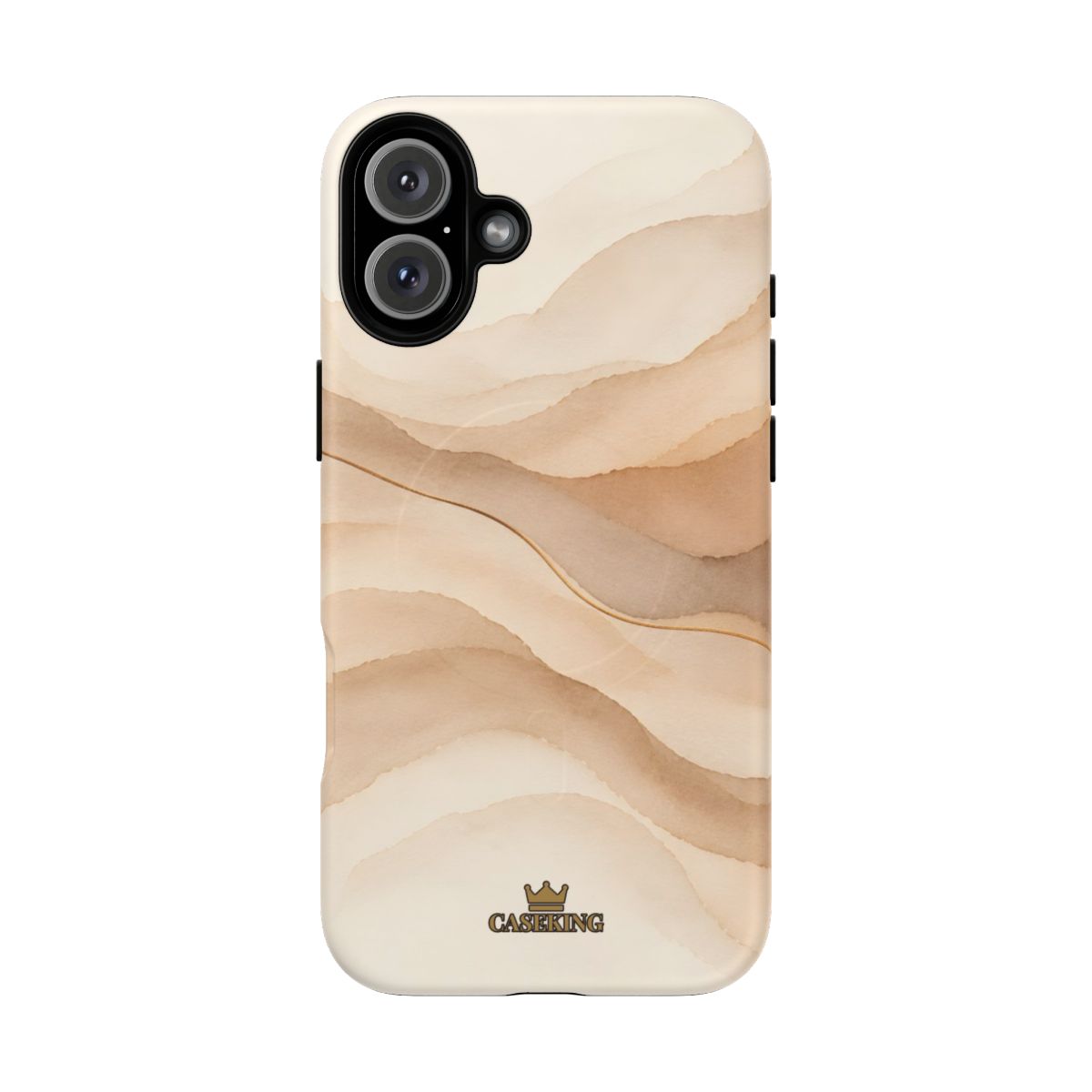 Sand Dune MagSafe-compatible tough case on iPhone 16 Plus, matte finish