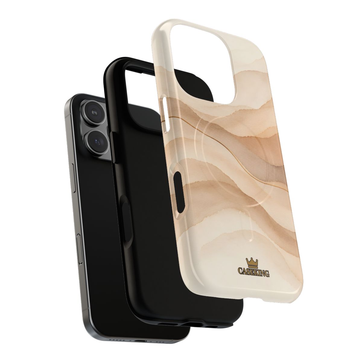 Sand Dune MagSafe-compatible tough case on iPhone 16 Pro, glossy finish (case layers)