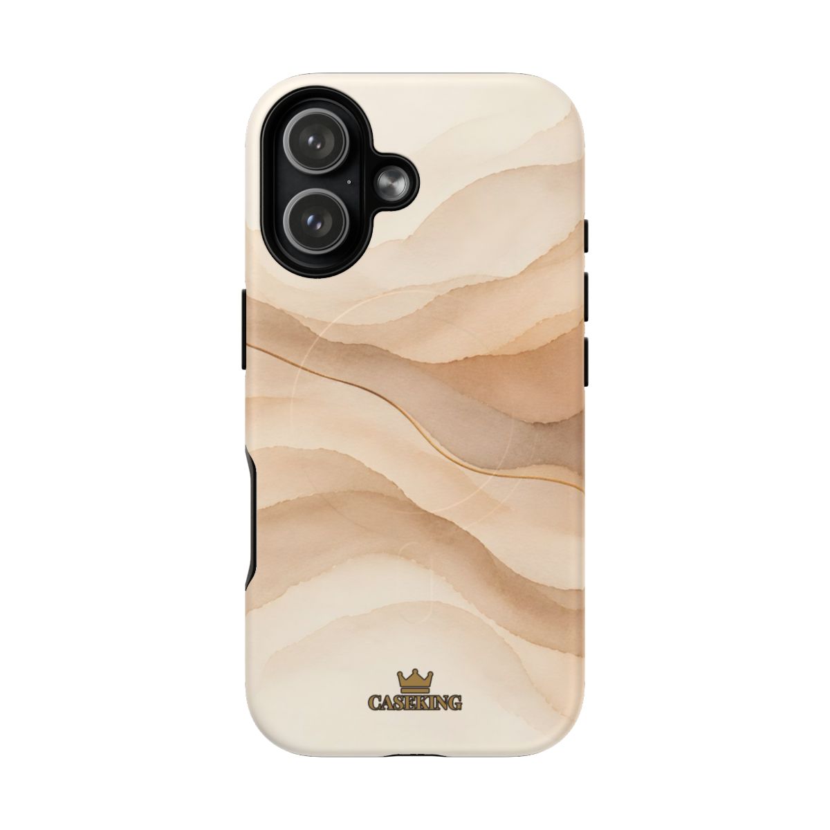 Sand Dune MagSafe-compatible tough case on iPhone 17, matte finish