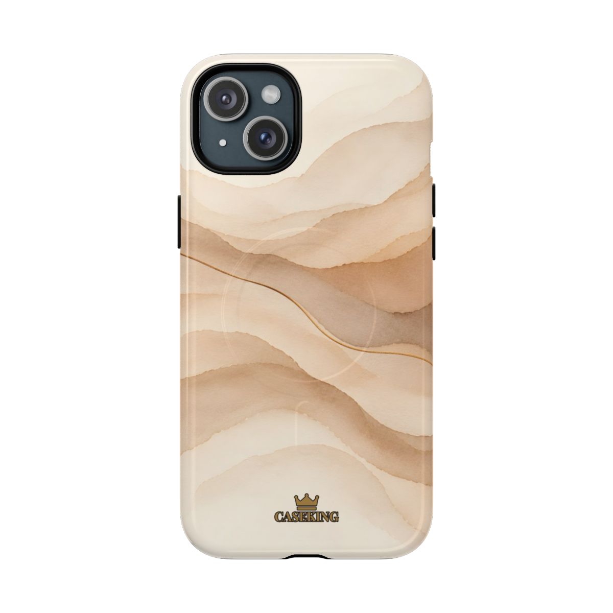 Sand Dune MagSafe-compatible tough case on iPhone 15 Plus, glossy finish