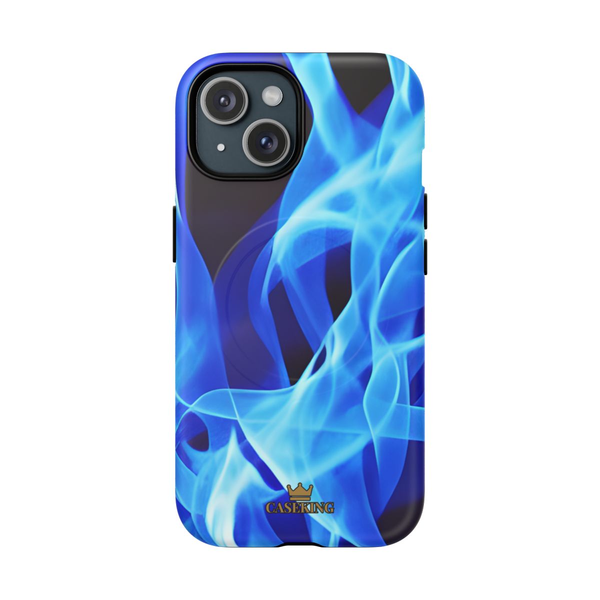 Sapphire Heat MagSafe-compatible tough case on iPhone 15, matte finish