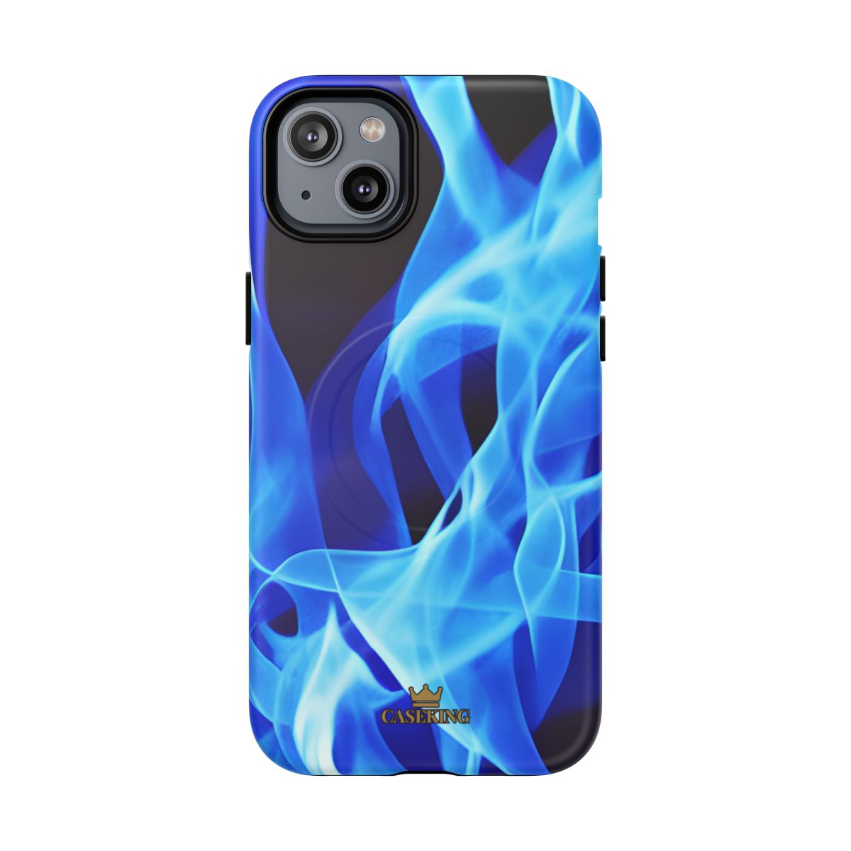 Sapphire Heat MagSafe-compatible tough case on iPhone 14 Plus, matte finish