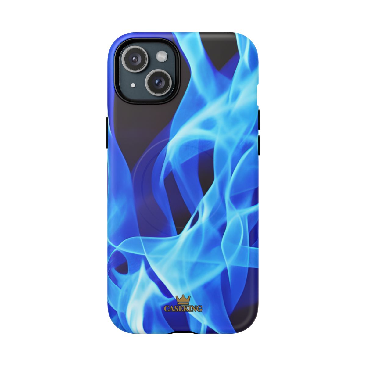 Sapphire Heat MagSafe-compatible tough case on iPhone 15 Plus, matte finish