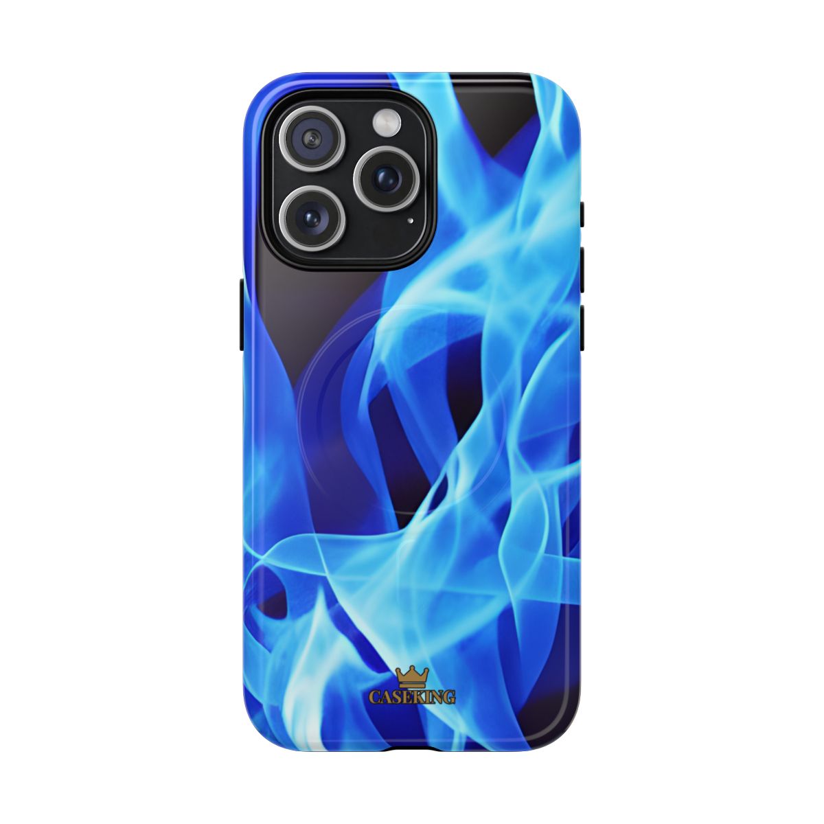 Sapphire Heat MagSafe-compatible tough case on iPhone 15 Pro Max, glossy finish
