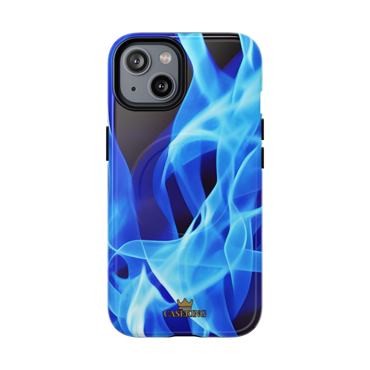 Sapphire Heat MagSafe-compatible tough case on iPhone 14, glossy finish