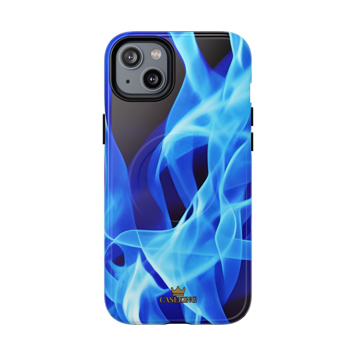 Sapphire Heat MagSafe-compatible tough case on iPhone 14 Plus, glossy finish