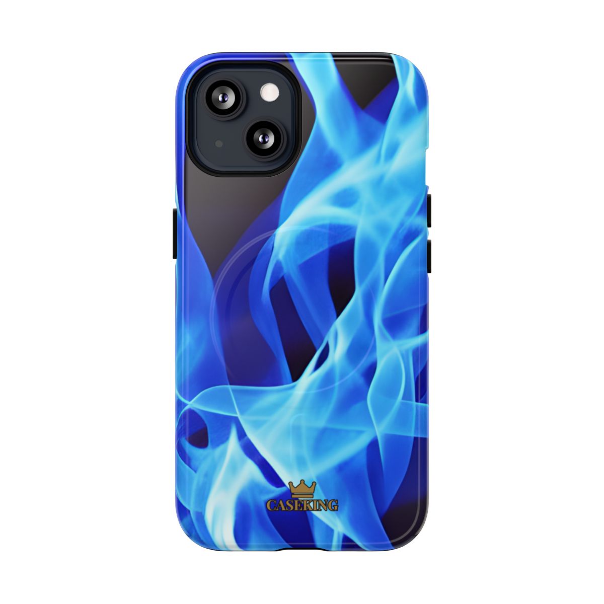 Sapphire Heat MagSafe-compatible tough case on iPhone 13, glossy finish