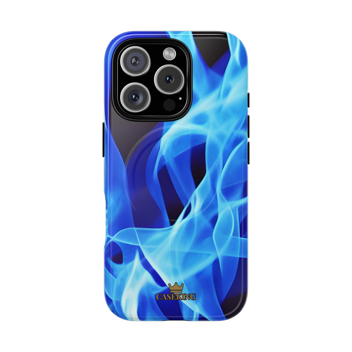 Sapphire Heat MagSafe-compatible tough case on iPhone 16 Pro, glossy finish