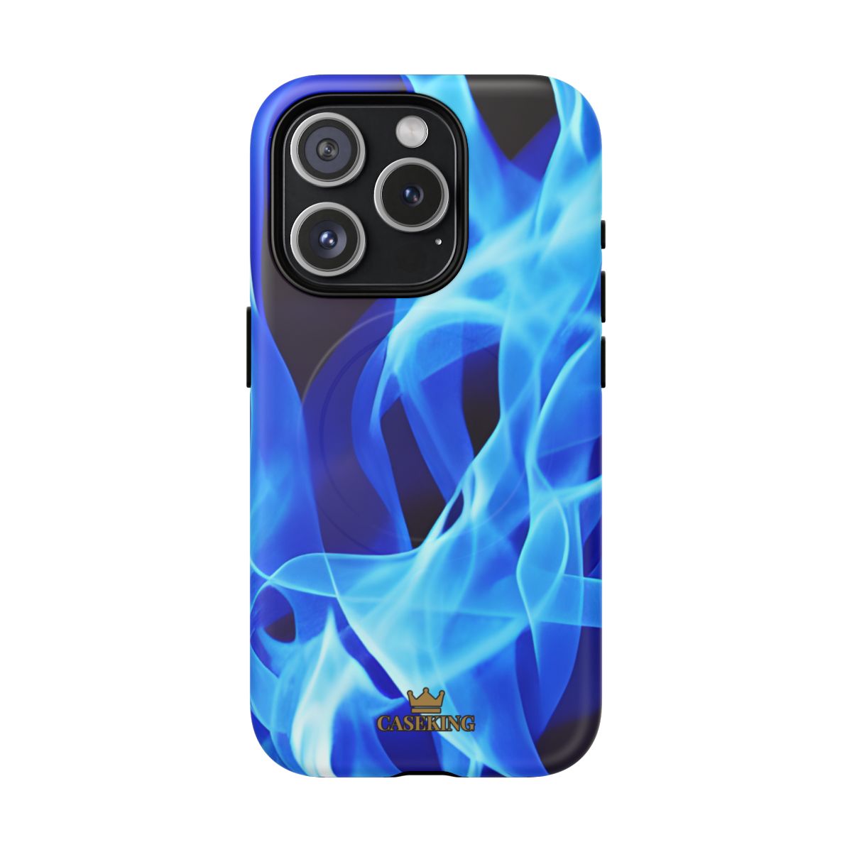 Sapphire Heat MagSafe-compatible tough case on iPhone 15 Pro, matte finish