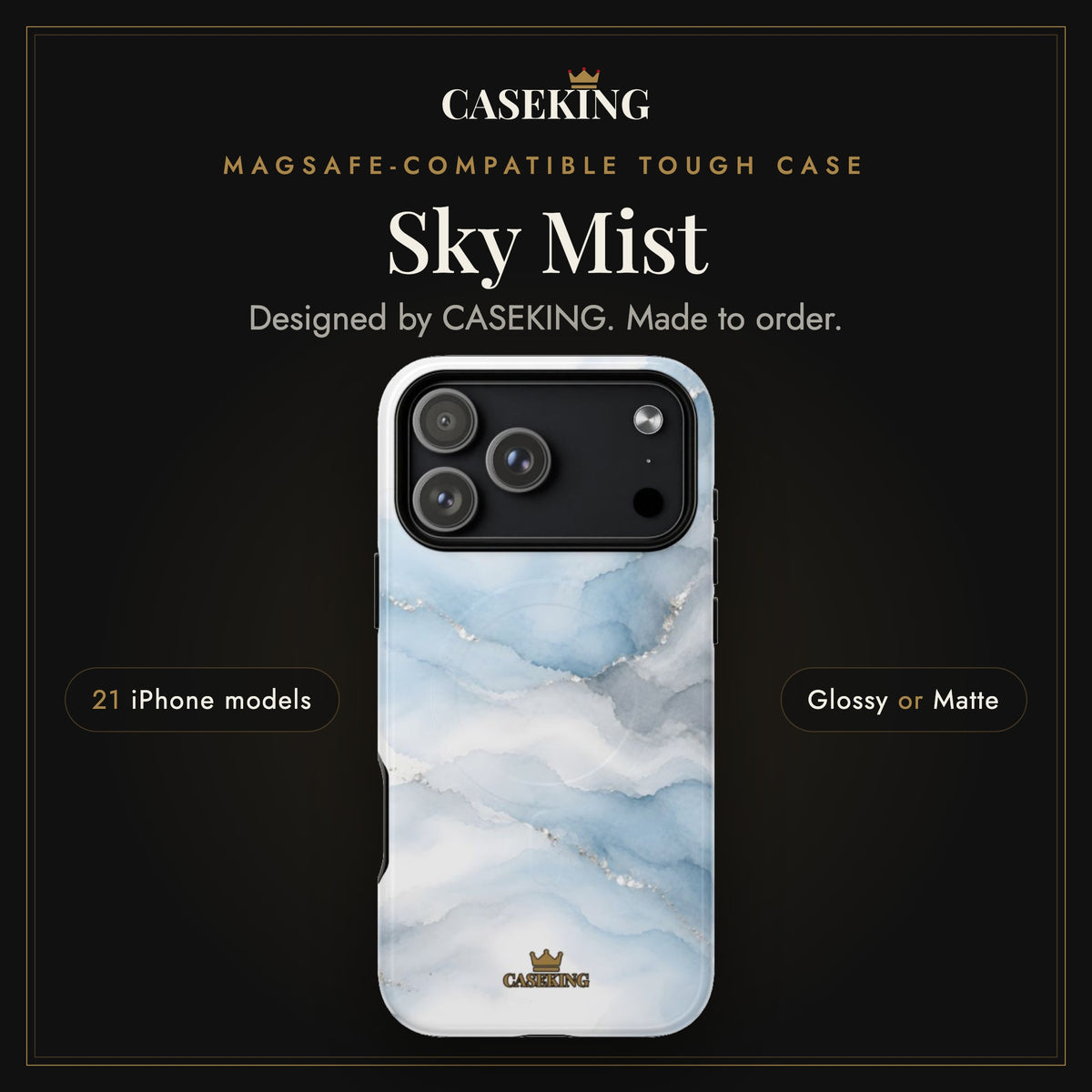 Sky Mist MagSafe-compatible tough case infographic 1: Hero