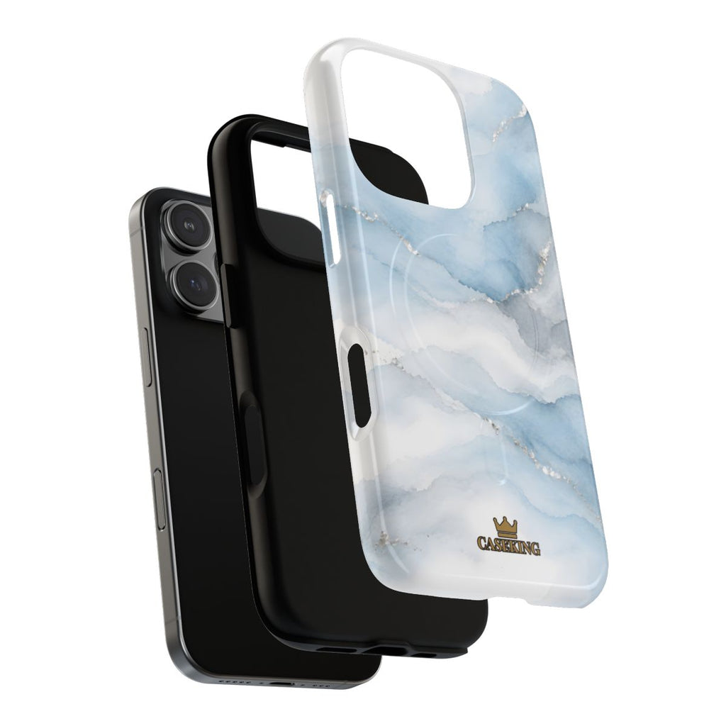 Sky Mist MagSafe-compatible tough case on iPhone 16 Pro, glossy finish (case layers)