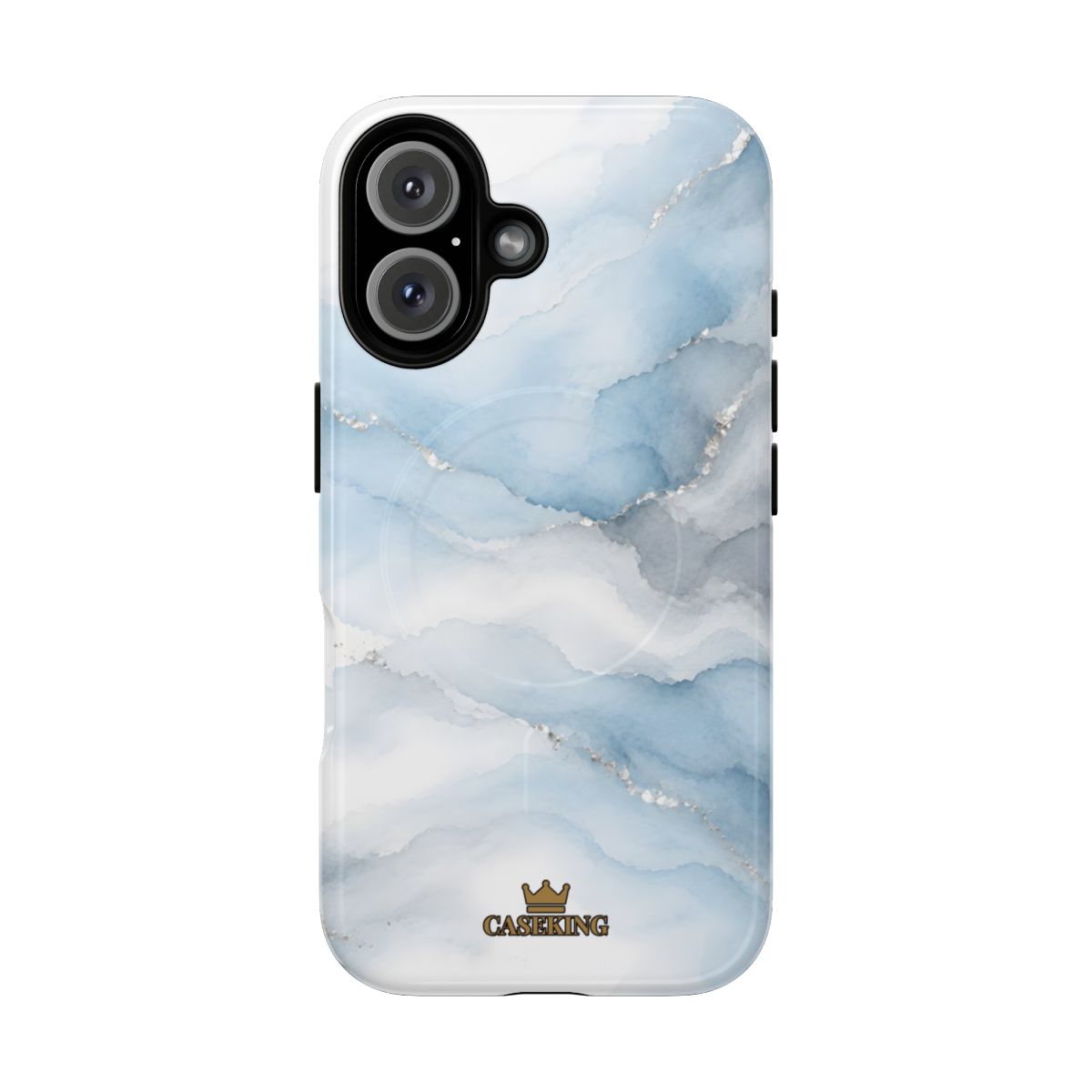 Sky Mist MagSafe-compatible tough case on iPhone 16, glossy finish