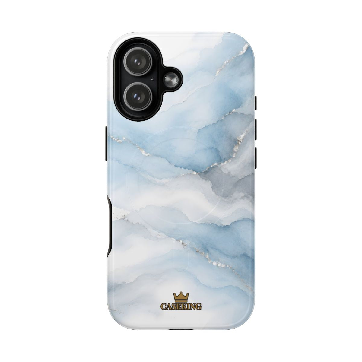 Sky Mist MagSafe-compatible tough case on iPhone 17, glossy finish