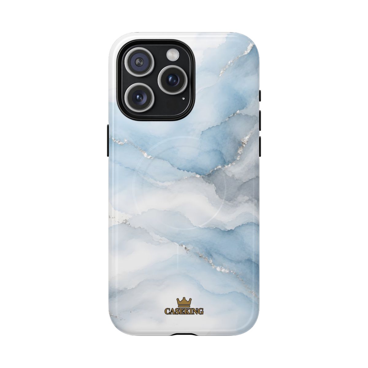 Sky Mist MagSafe-compatible tough case on iPhone 15 Pro Max, glossy finish
