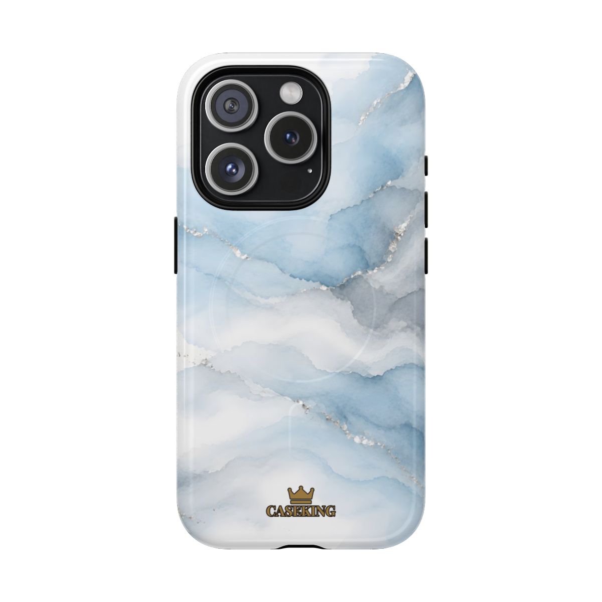 Sky Mist MagSafe-compatible tough case on iPhone 15 Pro, glossy finish