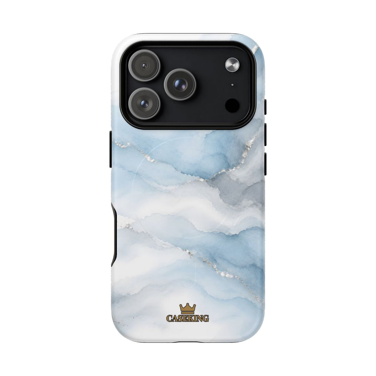 Sky Mist MagSafe-compatible tough case on iPhone 17 Pro, matte finish