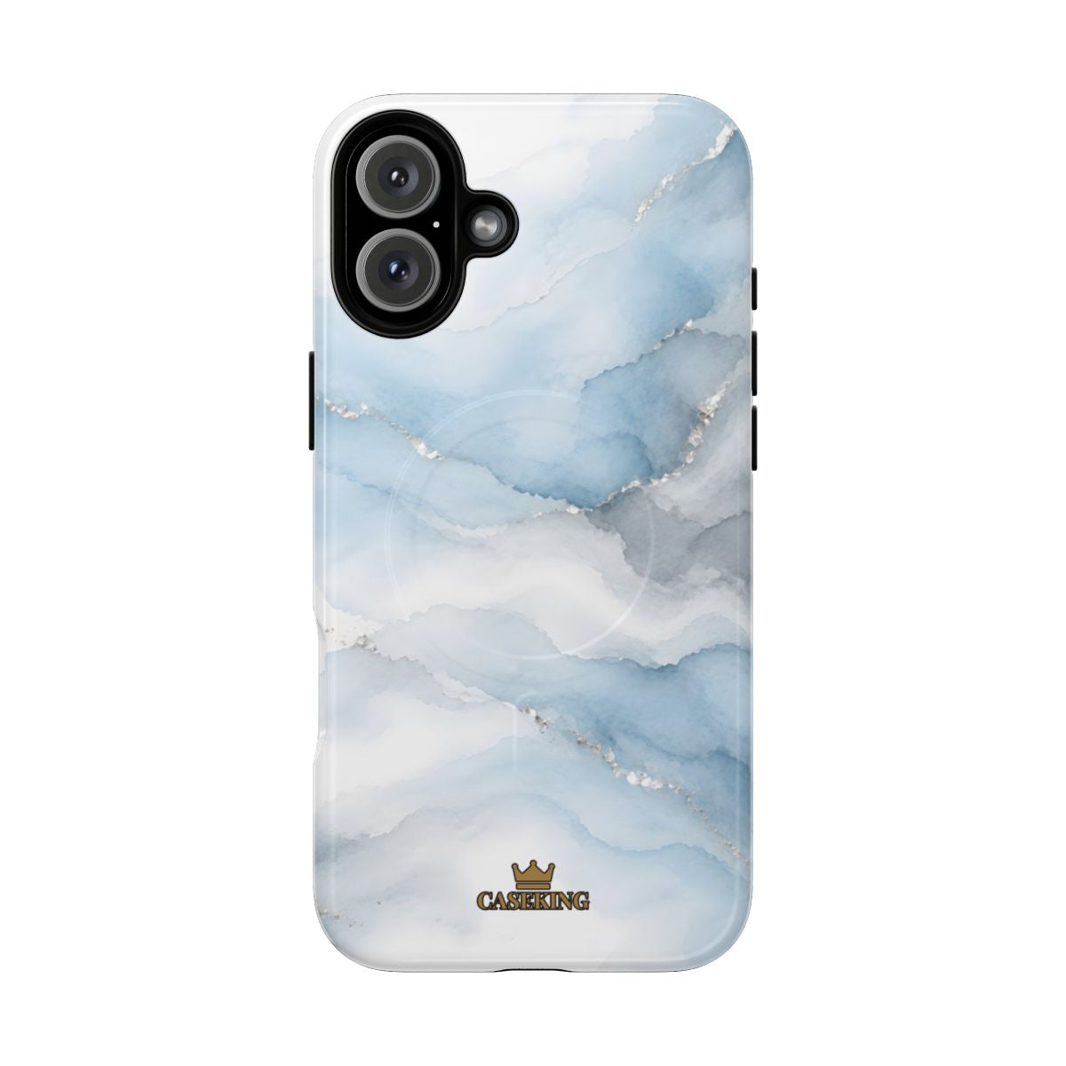 Sky Mist MagSafe-compatible tough case on iPhone 16 Plus, glossy finish