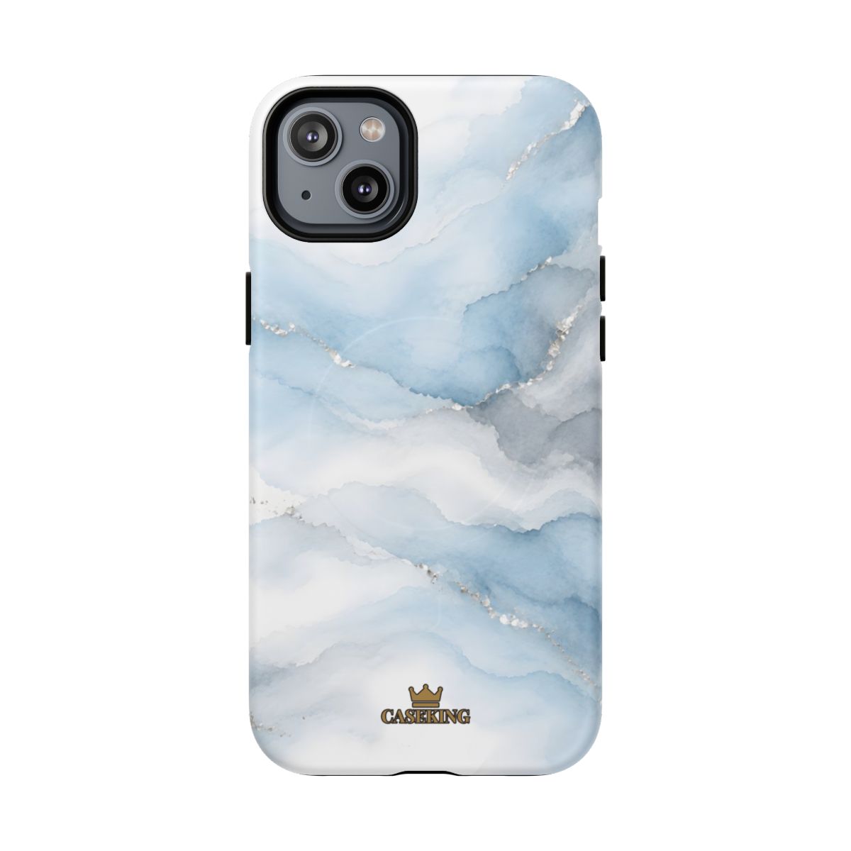 Sky Mist MagSafe-compatible tough case on iPhone 14 Plus, matte finish