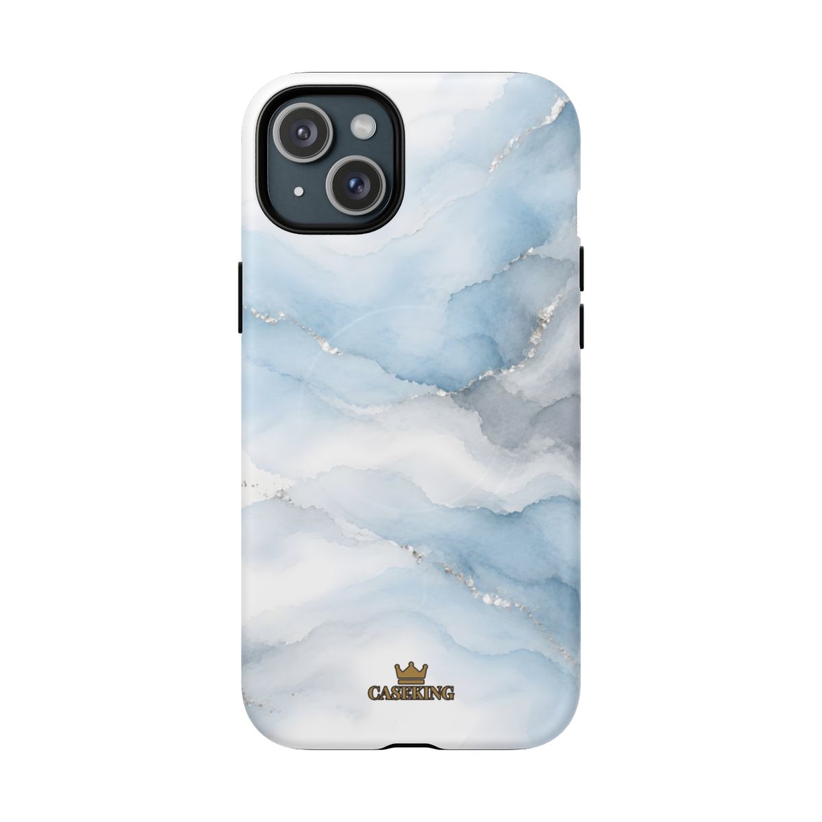 Sky Mist MagSafe-compatible tough case on iPhone 15 Plus, matte finish