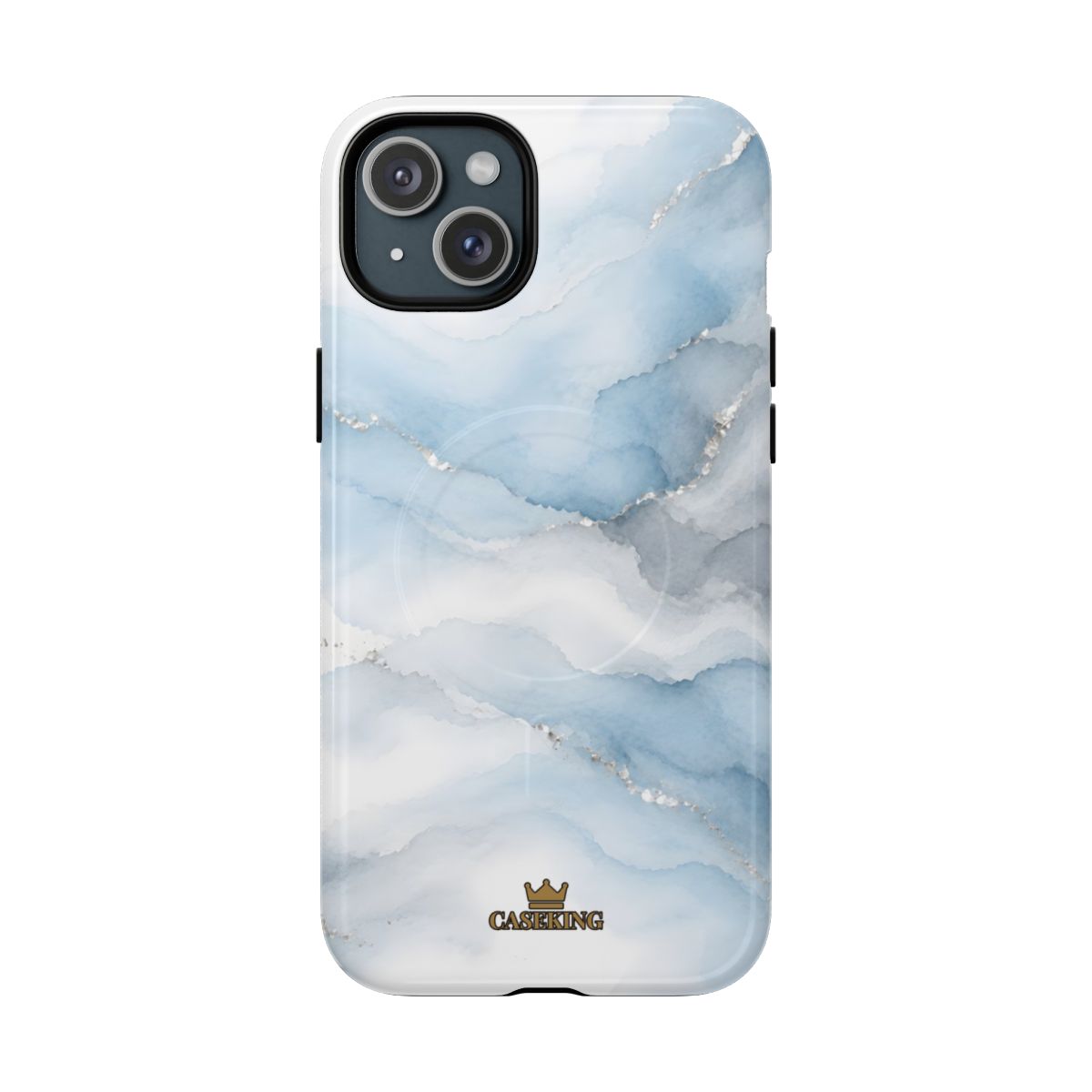 Sky Mist MagSafe-compatible tough case on iPhone 15 Plus, glossy finish