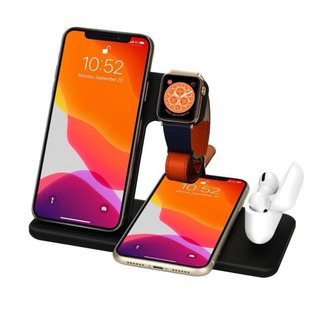 Wireless 4 in 1 Foldable Charging Dock Station Fast Charging